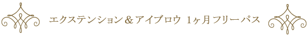 エクステンション＆アイブロウ1ヶ月フリーパス